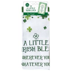 Clover A Little Irish Blessing Tea Towel