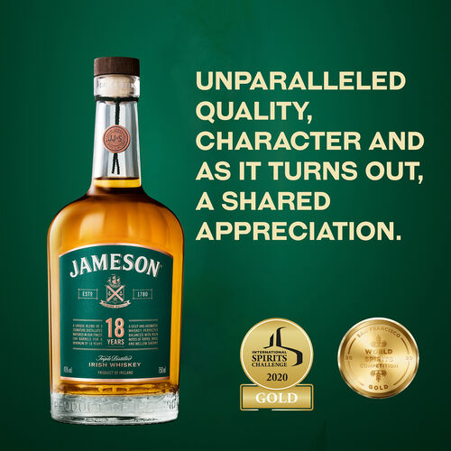 Jameson 18 Year Old Irish Whiskey 70cl