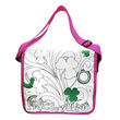 Traditional Craft Kids White/Pink Shamrocks Colour Me Bag  One Size