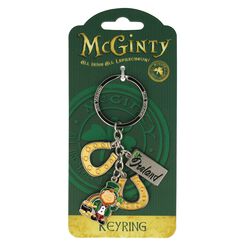 Irish Memories McGinty Lucky Horseshoe Charm Keyring