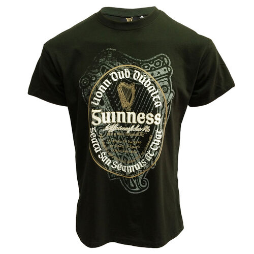 Guinness Bottle Green Irish Label T-Shirt  S