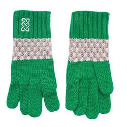 Patrick Francis Patrick Francis Kids Emerald and Cream Spotty Knitted Gloves 7/10