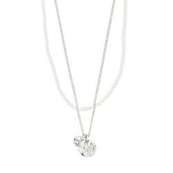 Pilgrim LENNON necklaces, 2-in-1 set, silver-plated