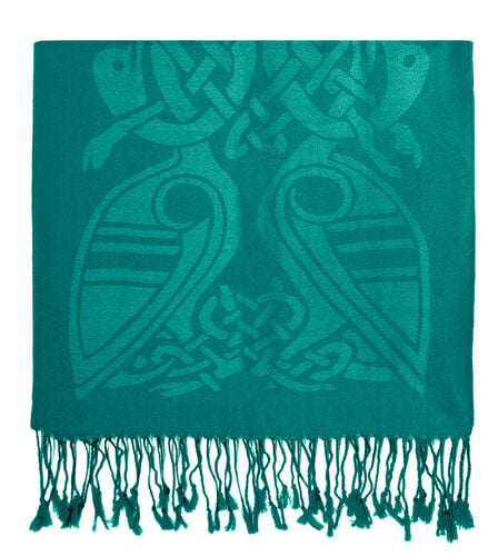 Patrick Francis Dynasty Green Celtic Design Wool Scarf 