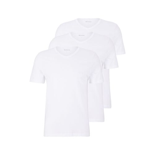 Boss Mens Underwear T-Shirt 3 Pack White Classic V-Neck