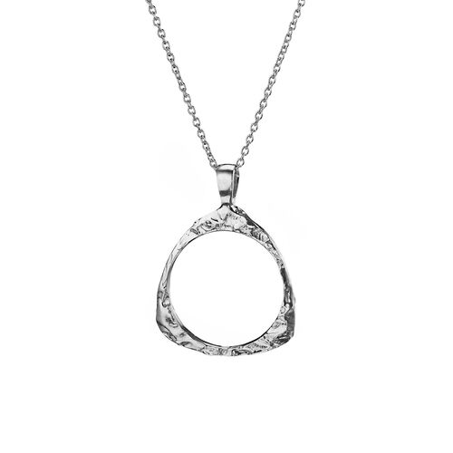 Sterling Silver Textured Trinity Necklace Uni sexed jewellery