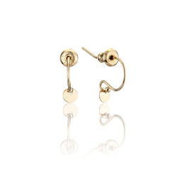 Scribble and Stone 14kt Gold Fill Disc Hook Earrings 
