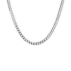 Loinnir Jewellery Loinnir Sterling Silver Flat Curb Chain Necklace 20"
