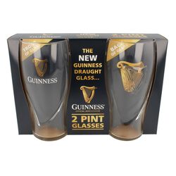 Guinness Embossed Pint Glass 2 Pack
