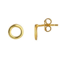 Juvi Designs Circle Gold Vermeil Studs  One Size