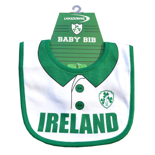 Lansdowne Kids Lansdowne Sports White Ireland Rugby Shirt Baby Bib  One Size