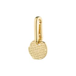 Pilgrim CHARM recycled coin pendant, gold-plated