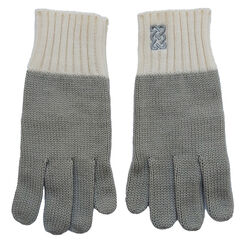 Patrick Francis Patrick Francis Taupe Cream Knit Gloves One size