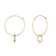 Juvi Designs Causeway Collection Hoop Earrings Gold Vermeil  One Size