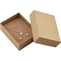 Pilgrim TULLY recycled giftset, necklace & earstuds, silver-plated