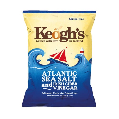 Keoghs Atlantic Salt & Irish Cider Vinegar Crisps  125g