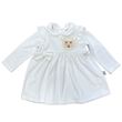 Patrick Francis Velour Sheep Cream Baby Dress 0-6 Months