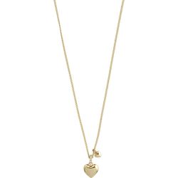 Pilgrim DIXIE recycled heart & crystal necklace gold-plated