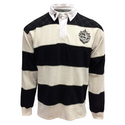Guinness Guinness Cream/ Black Long Sleeve Rugby Top
