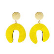 Shock Of Grey D Doodle Earrings in Yellow