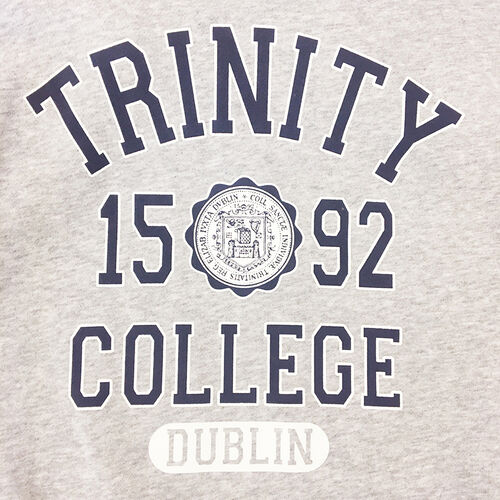 Trinity Grey Marl And Navy Trinity College 1592 Hoody   L