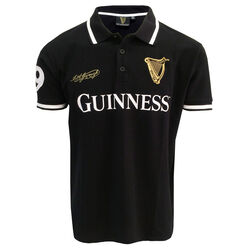 Guinness Guinness Black Polo Shirt With Harp Crest 