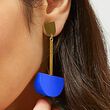 Shock Of Grey Belinda Earrings in Cobalt Blue