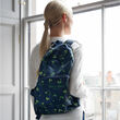 Patrick Francis Navy All Over Shamrock Foldable Backpack One size