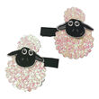 Traditional Craft Kids White/Black Flaherty Flock Glitter Hairclips  One Size
