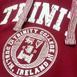 Trinity Burgundy & White Trinity College Crest Hoody   L