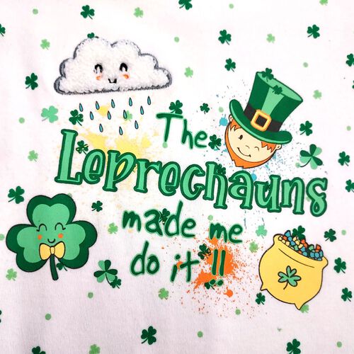 Traditional Craft Kids The Leprechauns Made Me Do It Baby Vest 0/6 Months 