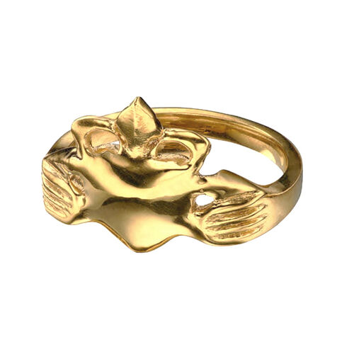Loinnir Jewellery Claddagh Style 2 Gold Plated Ring L L