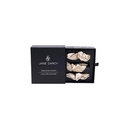 Jane Darcy Luxury Silk 3pk Scrunchie Set, Ivory 100% Silk Accessories