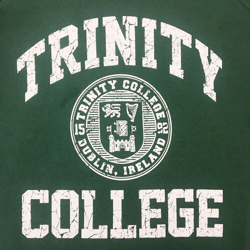 Trinity Bottle Green & White Trinity College Crest Sweatshirt  L