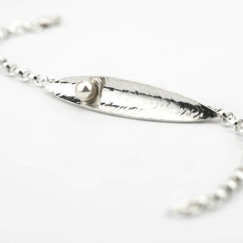 Martina Hamilton Sterling Silver Leaf Bracelet