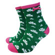 Traditional Craft Kids Green Pink Shamrock Ladies Socks 