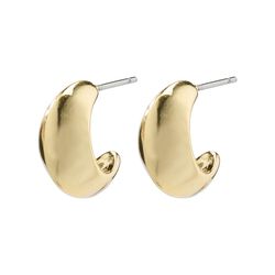 Pilgrim EDWINA recycled chunky huggie hoop earrings gold-plated