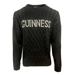 Guinness Black Aran Knit Jumper XS