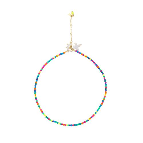 Melissa Curry Zing Fluro Necklace With Water Pearl (Adjustable)