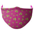 Traditional Craft Adults Cerise Pink All Over Shamrock Adults Facemask  One Size