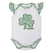 Traditional Craft Kids White/Overall Print Shamrock Kids Frill Sleeve Vest   1/2