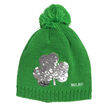 Traditional Craft Kids Green Kids Knit Bobble Hat With Two Way Shamrock Sequin