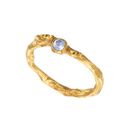 Loinnir Jewellery Irish Shrubbery Gold Plated Moonstone Ring UK L