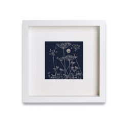 Martina Scott Wild Flowers and Moon Framed  34x34x4cm