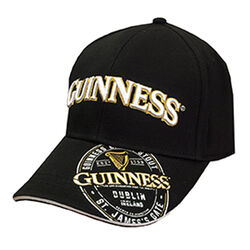 Guinness  Label Black Baseball Cap