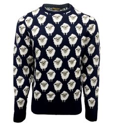 Traditional Craft Adults Navy Sheep Knit Jumper XS