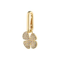 Pilgrim CHARM recycled clover pendant, gold-plated