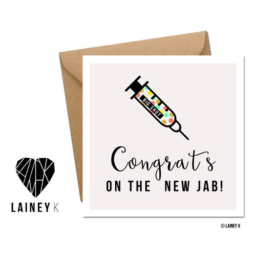 LAINEY K New Jab Greeting Card
