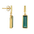 Juvi Designs Manhattan Drop Earring Gold V Green Tourmaline