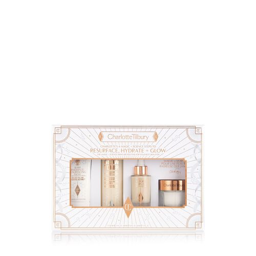 Charlotte Tilbury CHARLOTTE’S 4 MAGIC + SCIENCE STEPS TO RESURFACE, HYDRATE + GLOW